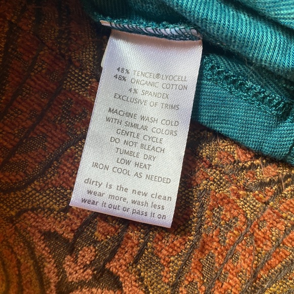 Horny Toad Empirical dress Turquoise short Sleeve wrap nursing amazing cotton XS - Picture 9 of 11